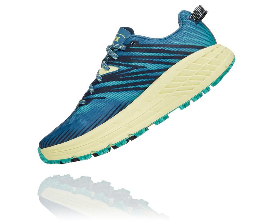 Tenis Hoka One One Trail Mujer Azules - Speedgoat 4 - HYPI34607